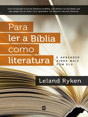 cover image of Para ler a Bíblia como literatura
